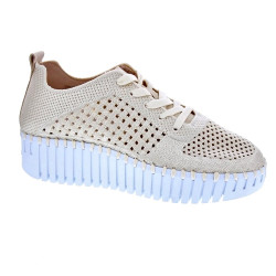 Zapatillas Ilse Jacobsen zapatos Mujer modelo Tulip 4271 Beige Cordón 2