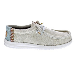 Mocasines Hey Dude zapatos Hombre modelo Wally Jute Gris Elástico