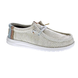 Mocasines Hey Dude zapatos Hombre modelo Wally Jute Gris Elástico 2