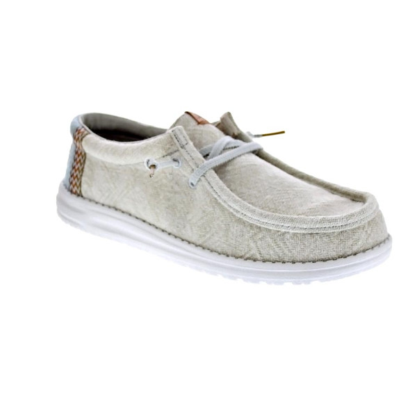 Mocasines Hey Dude zapatos Hombre modelo Wally Jute Gris Elástico