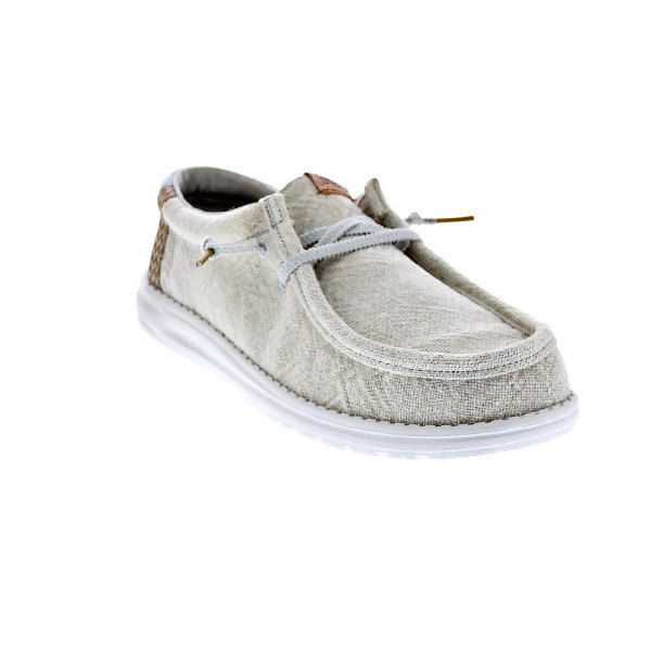 Mocasines Hey Dude zapatos Hombre modelo Wally Jute Gris Elástico