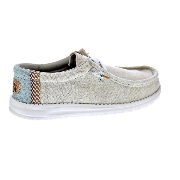 Mocasines Hey Dude zapatos Hombre modelo Wally Jute Gris Elástico