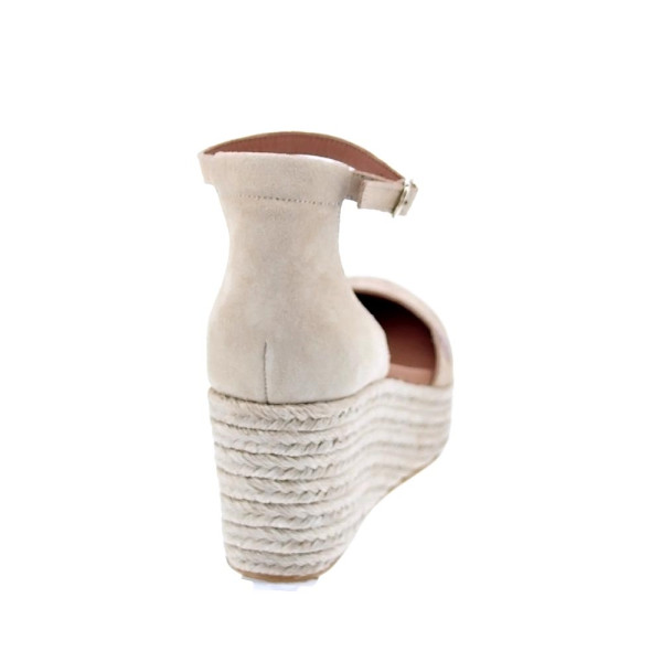 Alpargatas Popa zapatos Mujer modelo Cantalar Serraje Beige Hebilla