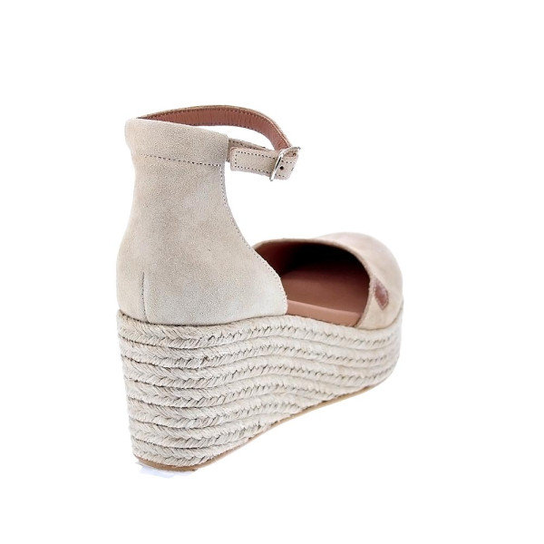 Alpargatas Popa zapatos Mujer modelo Cantalar Serraje Beige Hebilla