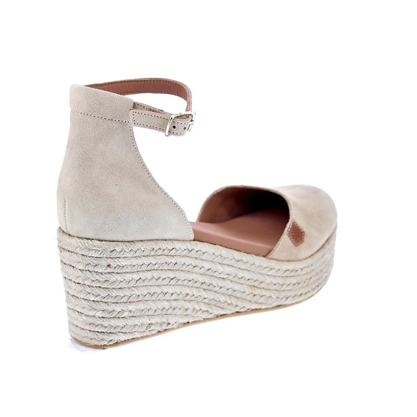 Alpargatas Popa zapatos Mujer modelo Cantalar Serraje Beige Hebilla