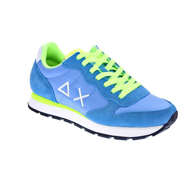 Zapatillas Sun68 AX zapatos Hombre modelo Tom Fluo Azul Cordón