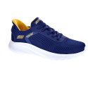 Zapatillas Skechers zapatos Hombre modelo SLIP INS Bobs Squad Chaos Azul Elástico