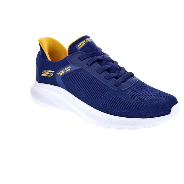 Zapatillas Skechers zapatos Hombre modelo SLIP INS Bobs Squad Chaos Azul Elástico
