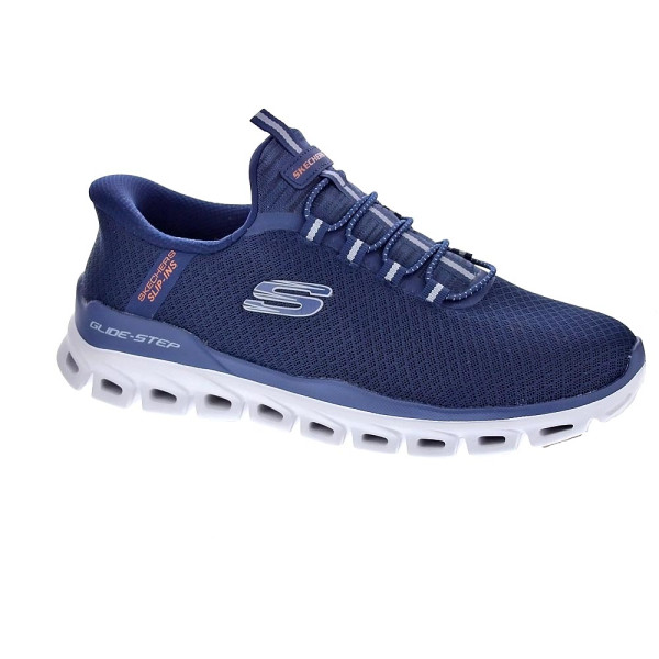 Zapatillas Skechers zapatos Hombre modelo SLIP-INS Glide Step Azul Elástico