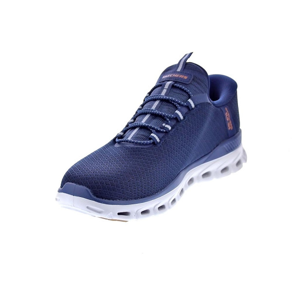 Zapatillas Skechers zapatos Hombre modelo SLIP-INS Glide Step Azul Elástico