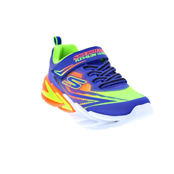 Zapatillas Skechers zapatos Niño modelo Glow Ultra Azul Velcro