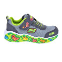 Zapatillas Skechers zapatos Niño modelo Play Scene Gris Velcro
