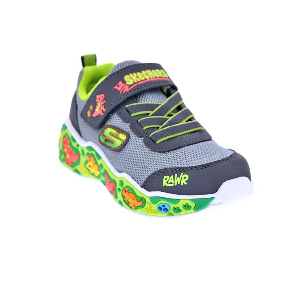 Zapatillas Skechers zapatos Niño modelo Play Scene Gris Velcro