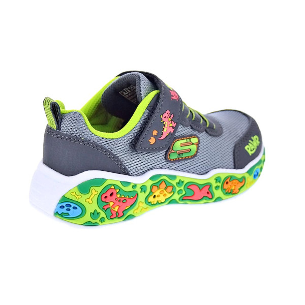 Zapatillas Skechers zapatos Niño modelo Play Scene Gris Velcro