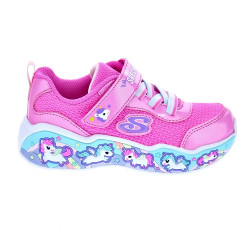Zapatillas Skechers zapatos Niña modelo Fun Squad Rosa Velcro