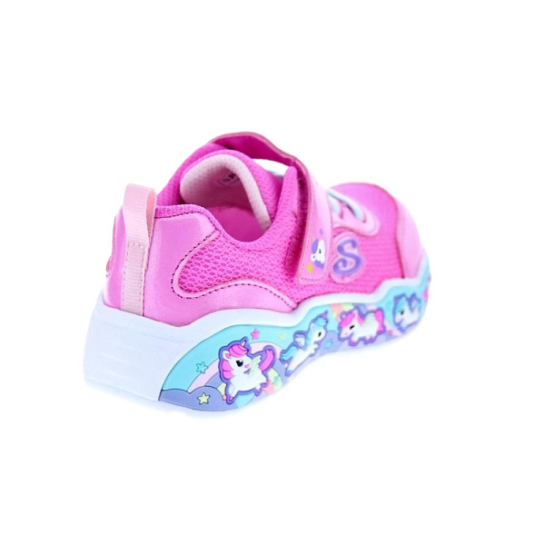 Zapatillas Skechers zapatos Niña modelo Fun Squad Rosa Velcro