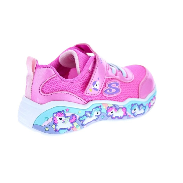 Zapatillas Skechers zapatos Niña modelo Fun Squad Rosa Velcro