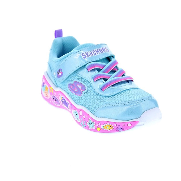 Zapatillas Skechers zapatos Niña modelo Fun Squad Azul Velcro