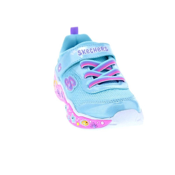 Zapatillas Skechers zapatos Niña modelo Fun Squad Azul Velcro