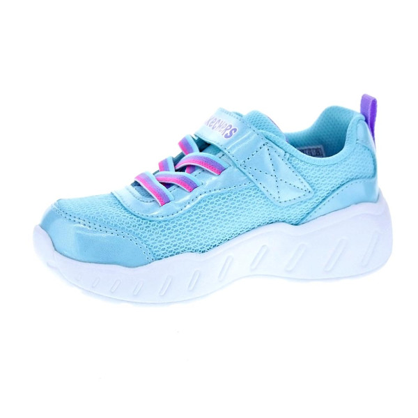 Zapatillas Skechers zapatos Niña modelo Fun Squad Azul Velcro
