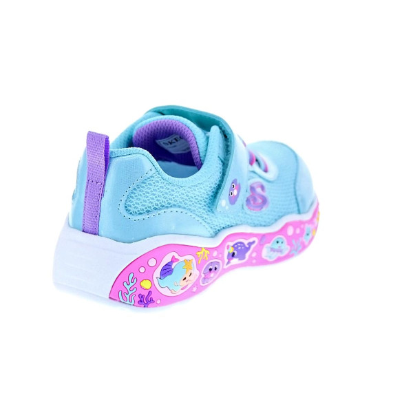 Zapatillas Skechers zapatos Niña modelo Fun Squad Azul Velcro