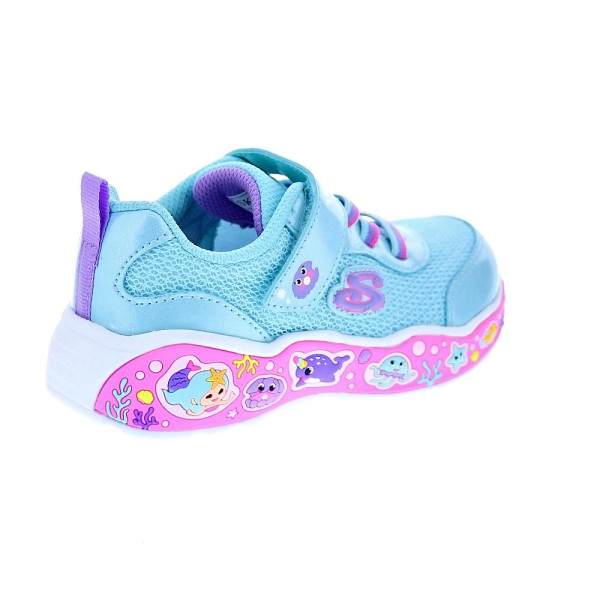 Zapatillas Skechers zapatos Niña modelo Fun Squad Azul Velcro