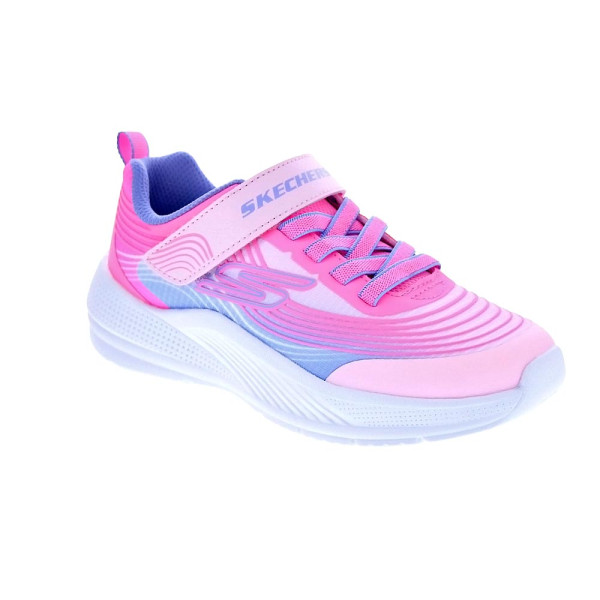 Zapatillas Skechers zapatos Niña modelo Microspec Advance Rosa Velcro