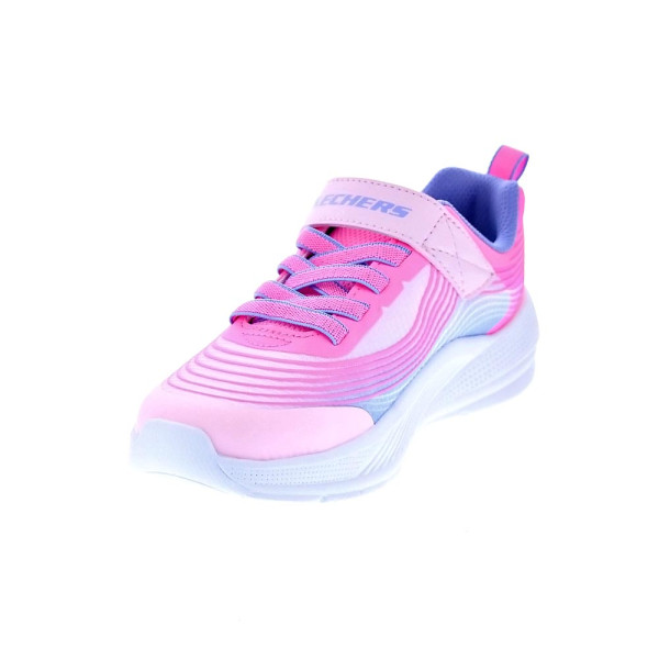Zapatillas Skechers zapatos Niña modelo Microspec Advance Rosa Velcro