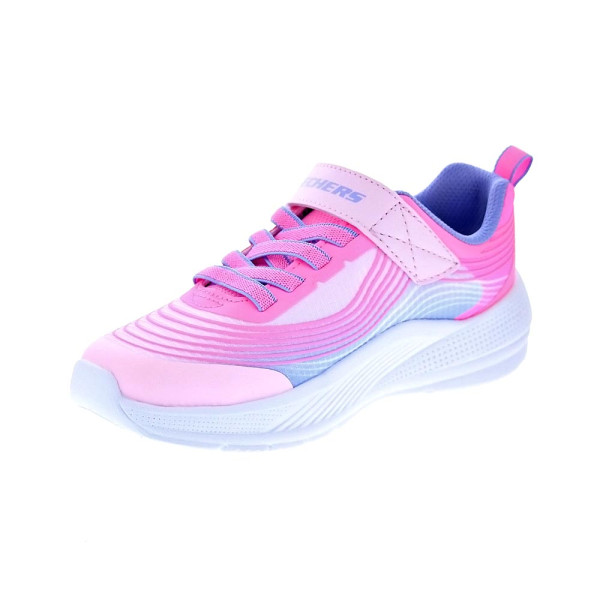 Zapatillas Skechers zapatos Niña modelo Microspec Advance Rosa Velcro