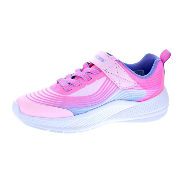 Zapatillas Skechers zapatos Niña modelo Microspec Advance Rosa Velcro