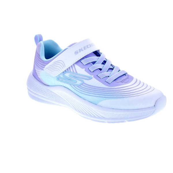 Zapatillas Skechers zapatos Niña modelo Microspec Advance Blanco Velcro