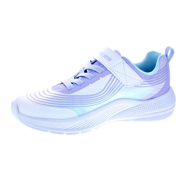 Zapatillas Skechers zapatos Niña modelo Microspec Advance Blanco Velcro