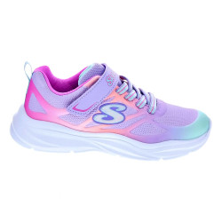 Zapatillas Skechers zapatos Niña modelo Power Jams Violeta Velcro