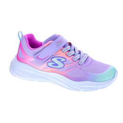 Zapatillas Skechers zapatos Niña modelo Power Jams Violeta Velcro 2