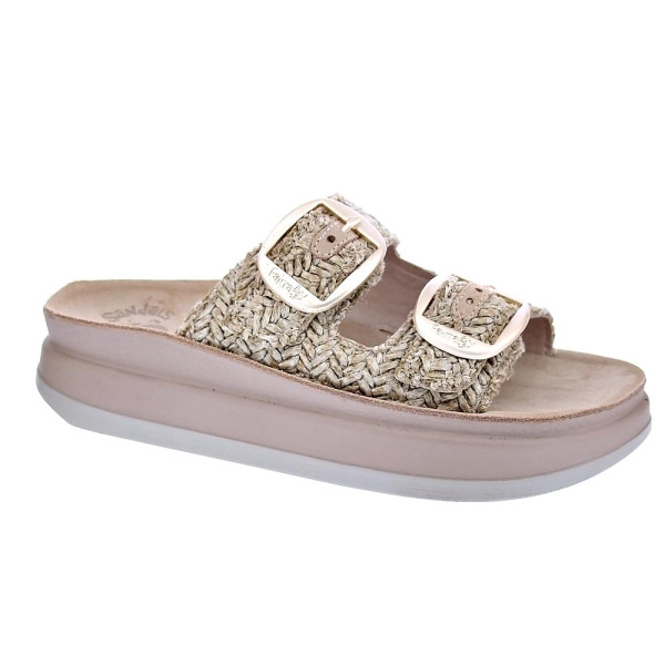 Sandalias Fantasy Sandals zapatos Mujer modelo Zefi Blanco Hebillas