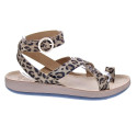Sandalias Fantasy Sandals zapatos Mujer modelo Noham Marrón Hebillas
