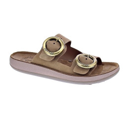 Sandalias Fantasy Sandals zapatos Mujer modelo Joya Marrón Hebillas 2