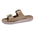 Sandalias Fantasy Sandals zapatos Mujer modelo Joya Marrón Hebillas