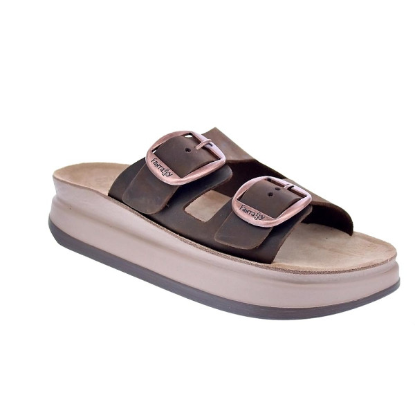 Sandalias Fantasy Sandals zapatos Mujer modelo Zefi Beige Hebillas