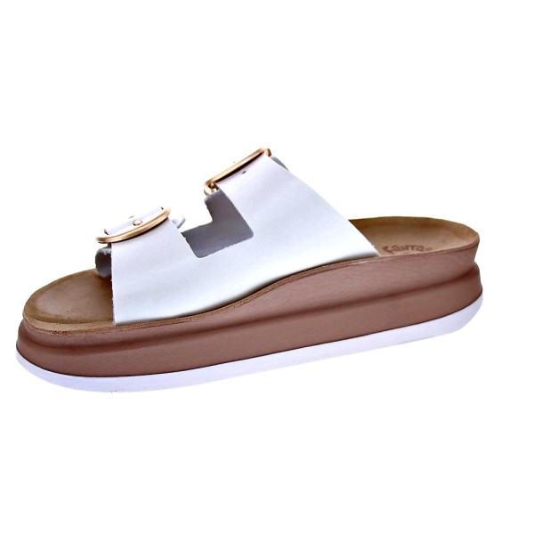 Sandalias Fantasy Sandals zapatos Mujer modelo Zefi Blanco Hebillas