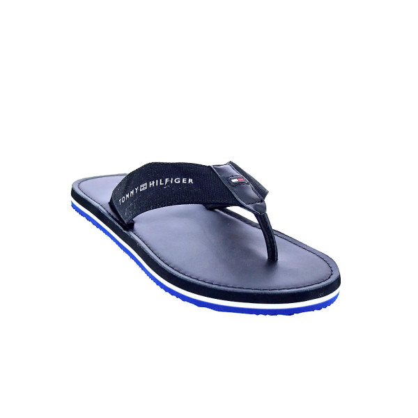 Chanclas Tommy Hilfiger zapatos Hombre modelo Hilfiger Leather Negro 