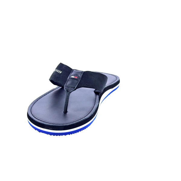 Chanclas Tommy Hilfiger zapatos Hombre modelo Hilfiger Leather Negro 