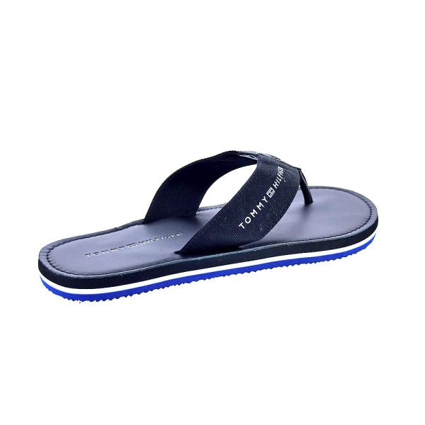 Chanclas Tommy Hilfiger zapatos Hombre modelo Hilfiger Leather Negro 