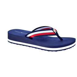 Chanclas Tommy Hilfiger zapatos Mujer modelo Th Corp Mid Azul  2