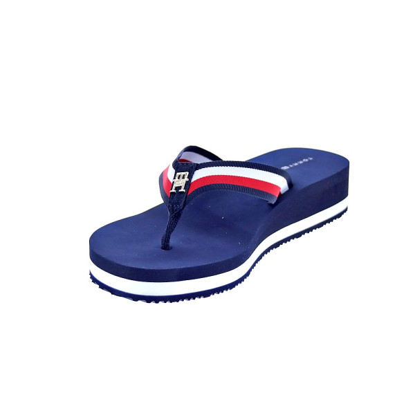 Chanclas Tommy Hilfiger zapatos Mujer modelo Th Corp Mid Azul 