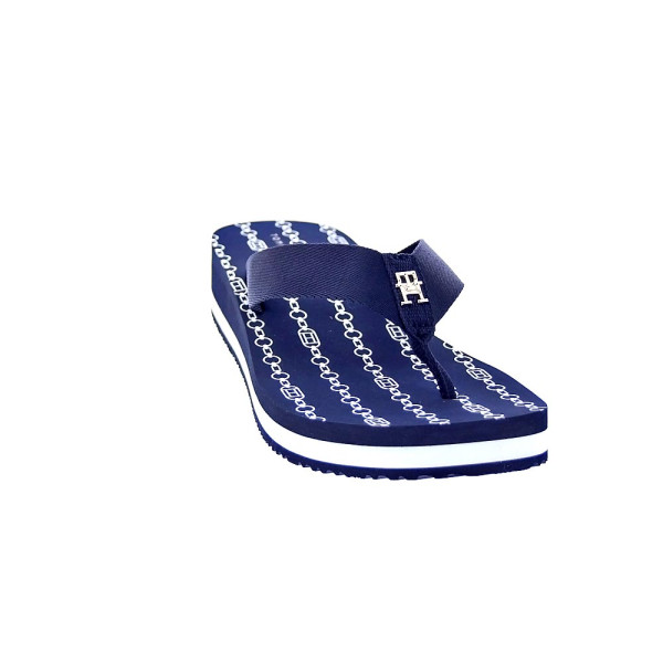 Chanclas Tommy Hilfiger zapatos Mujer modelo Th Chainprint Azul 
