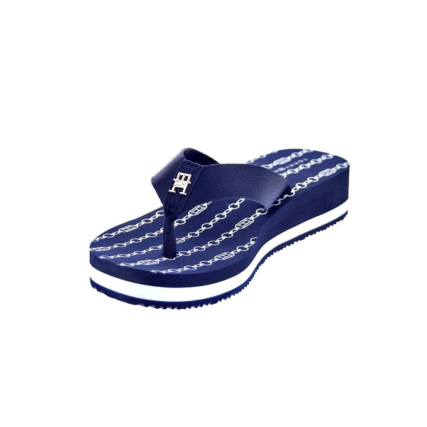 Chanclas Tommy Hilfiger zapatos Mujer modelo Th Chainprint Azul 