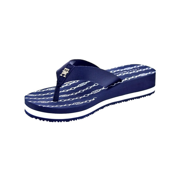 Chanclas Tommy Hilfiger zapatos Mujer modelo Th Chainprint Azul 