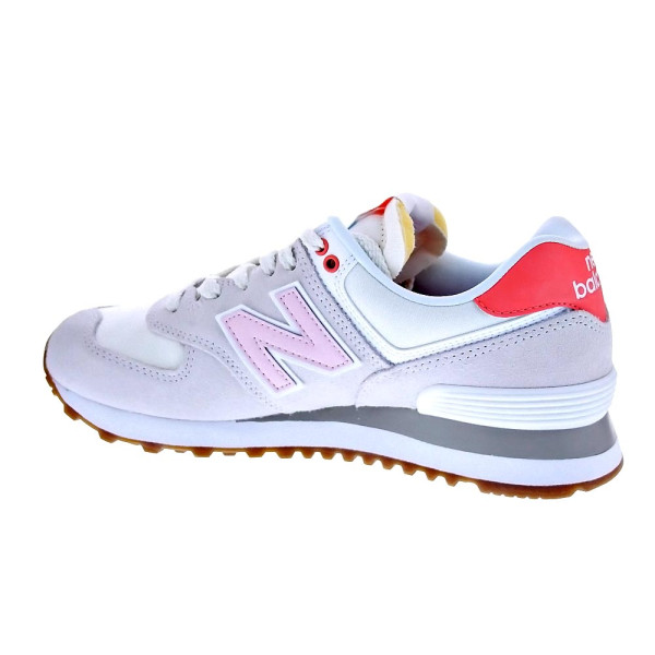 Zapatillas New Balance zapatos Mujer modelo WL574 Beige Cordón