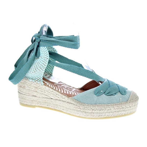 Alpargatas Viguera zapatos Mujer modelo Washed Verde Cordón